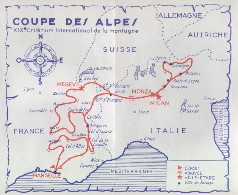 Coupe des Alpes map - Racing Daydreams by Colin Johnston
