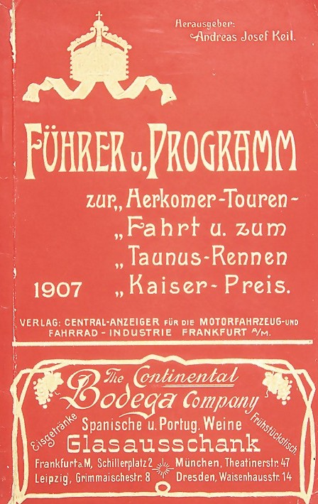 1907 Kaiserpreis programme - Racing Daydreams by Colin Johnston 
